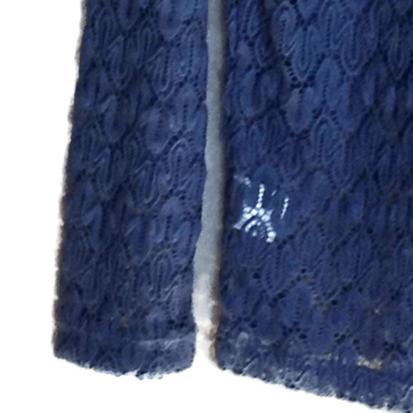 Chloe K Large Knit Lace Sweater Top Long Sleeve Delicate Cottagecore Grandmacore - Picture 5 of 10